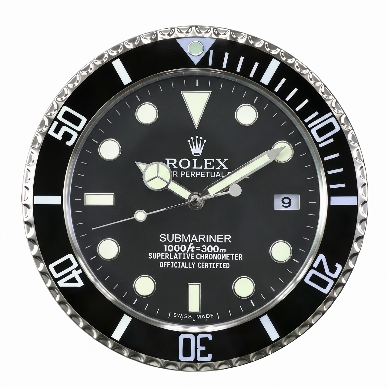 Submariner Classic Black – Dealer Display Wall Clock