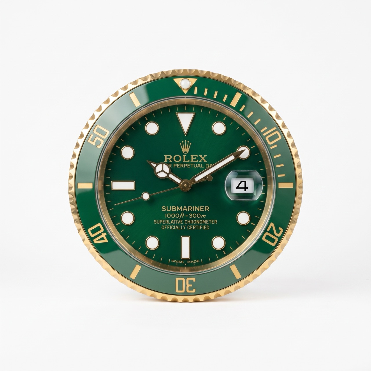 Submariner Green & Gold – Dealer Display Wall Clock