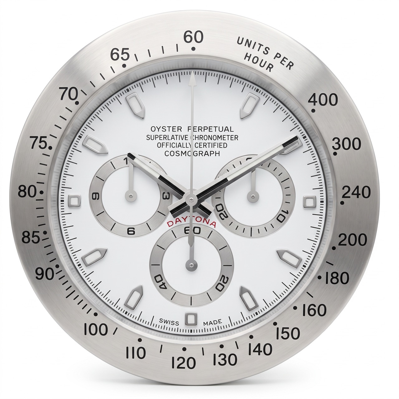 Cosmograph Daytona Panda – Dealer Display Wall Clock (White)